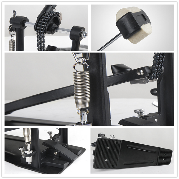 Single Bass Drum Double Chain Single Tread Hammer Pedal Practice Accessories
