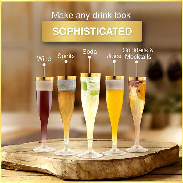 50/100X Bulk Champagne Wine Flutes Glasses Wedding Party Wine Glasses BPA Free