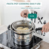 Pasta Noodle Cooking Pot Stainless Steel Fryer Steamer Pot Chip Frying Basket