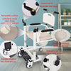 4in1 Elderly Transfer Chair Hand-cranked Height-Adjustable Patient Toilet Chair