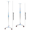 2 Hook Adjustable IV Pole Portable Drip Bag Stand for Clinic Household Care