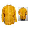 Heat Flame-Resistant Heavy Duty Leather Welding Jacket Cowhide Weld Coat Large