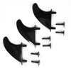3Pcs Soft Top Surfboard Fins Sets for Softboard Paddle Board Surf Boards Black