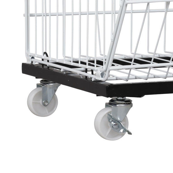5 Tier Retail Display Rack Organizer Storage Shelf Heavy Duty Metal Basket Cart