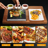 Black Rock Grill Steak Stone Set Hot Stone Cooking Steak Stone w/Ceramic Dishes