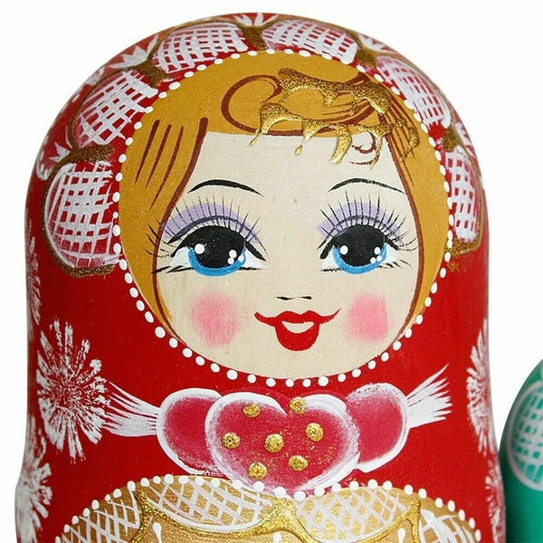 10pcs Russian Nesting Dolls Stacking Wooden Matryoshka Dolls Home Decor Gifts AU