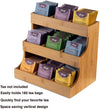 3 Layers Bamboo Tea Bag Caddy Box Storage 3 Layer Bamboo Tea Bag Organizer Boxes