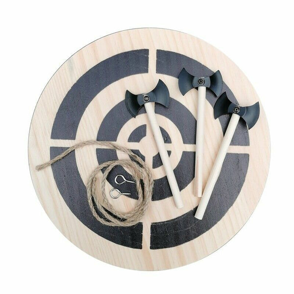 Wooden Dart & Axe Throwing Game Target Sets Indoor Outdoor Party Game for Adults