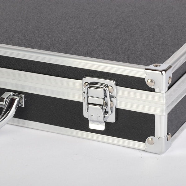 Multi-Purpose Microphone Carry Case Foam Insert Aluminum Alloy Storage Box