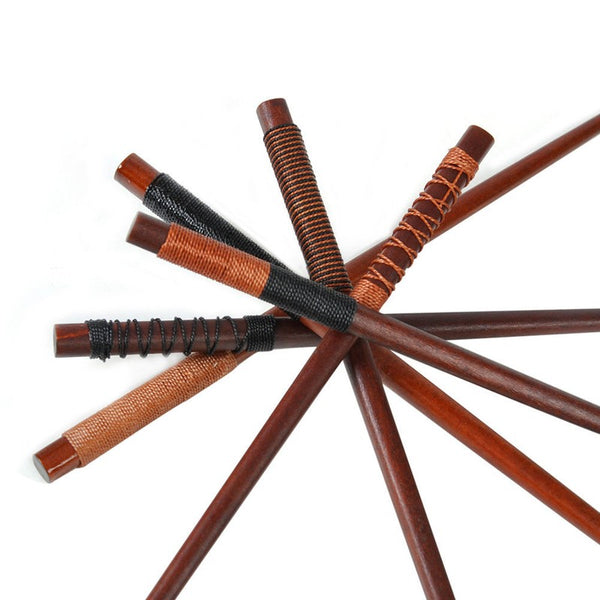 6 Pairs Natural Wood Chopsticks Handmade Chestnut Chopsticks Set Tableware Gift