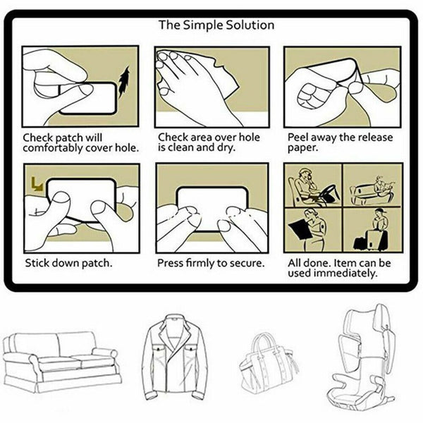 Leather Repair Patch Tape Kit Self Adhesive Furniture Sofa Car Seat 50x137CM AU