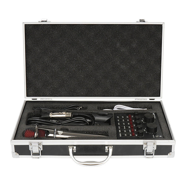 Multi-Purpose Microphone Carry Case Foam Insert Aluminum Alloy Storage Box