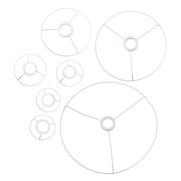 E27 DIY Circular 14/20/30cm Lampshade Frame Ring Set Lamp Light Shade Kit
