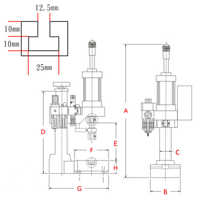 Pneumatic Punch Press Machine Desktop Punch Press 0.4-0.7Mpa Operation Pressure
