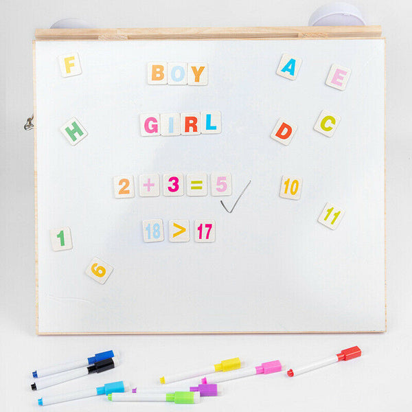 Montessori Unlock Toy Baby Double Sided Busy Board Wooden Sensory Toys Learning