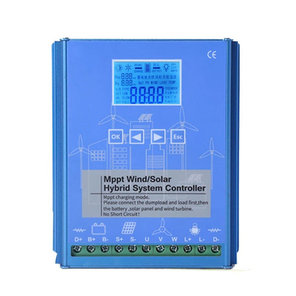 1600W 12/24/48V MPPT Solar Wind Hybrid Wind Turbine Generator Charge Controller