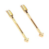 2X Gold Snuff Spoon Micro Spoon Spatula Spoon Stainless Steel Scoop ANTIQUE