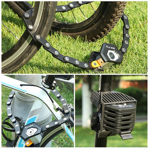 Bicycle Lock with 3 Keys Anti-Theft Folding Bike Lock with Mounting Bracket
