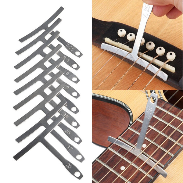 17 Pcs Guitar Luthier Tool Radius Gauge String Action Ruler Guitar Bass Setup