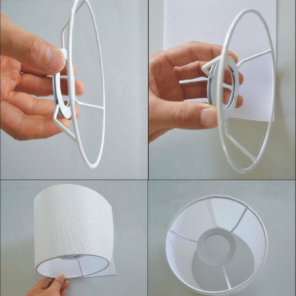 E27 DIY Circular 14/20/30cm Lampshade Frame Ring Set Lamp Light Shade Kit