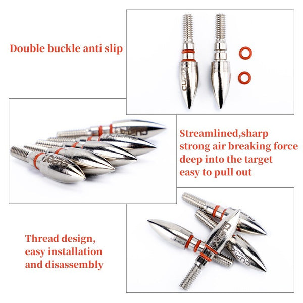 12X Archery Arrow Heads 100 Grain Broadheads Field Points Tips Target Practice