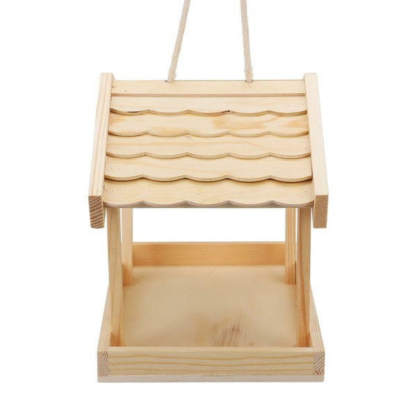 Hanging Wooden Bird House Feeder Outdoor Nest for Wild Birds Garden Decoration