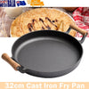 Non-Stick 32cm Cast Iron Frying Griddle Pan Non-Stick Steak Grill Frying Skillet