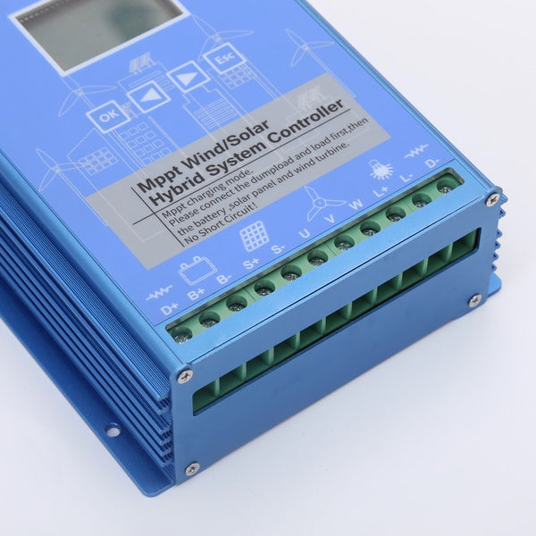 1600W 12/24/48V MPPT Solar Wind Hybrid Wind Turbine Generator Charge Controller