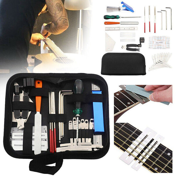 25PC Guitar Repairing Tool Kit Luthier Setup Repair Maintenance Set Guitar Tool