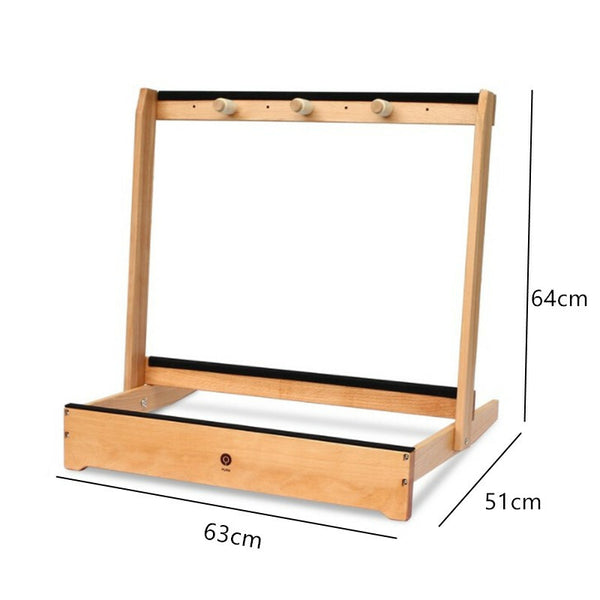3/4 Guitar Rack Holder Stand Wooden Folding Acoustic Bass Display Storage Rack