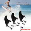 3Pcs Soft Top Surfboard Fins Sets for Softboard Paddle Board Surf Boards Black