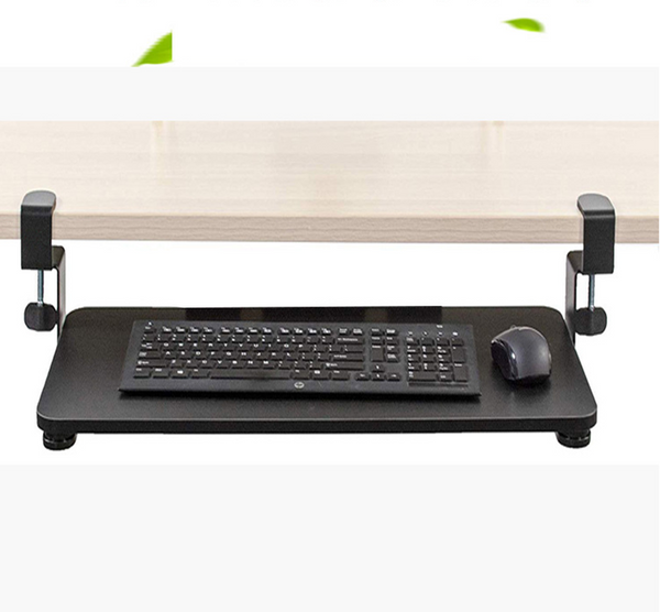 Keyboard Tray Under Desk Slide-Out Platform Computer Drawer for Typing Black AU