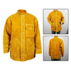 Heat Flame-Resistant Heavy Duty Leather Welding Jacket Cowhide Weld Coat Large