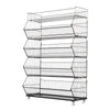 5 Tier Retail Display Rack Organizer Storage Shelf Heavy Duty Metal Basket Cart