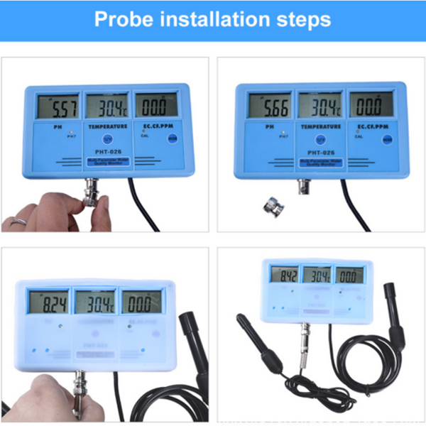 Water Quality Monitor Ph Meter TDS Temp Conductivity Detector Aquarium Analysis