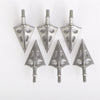 6x Archery Broadhead Hunting 100gr Arrow Head 3 Blade Stainless Steel Arrowhead
