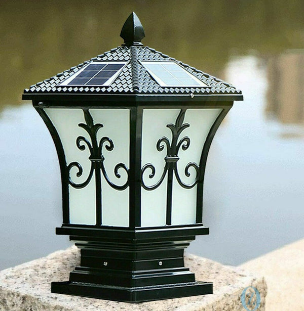 1/2 Post Light LED Outdoor Solar Powered Pillar Lamp Garden Yard Street Led Lamp
