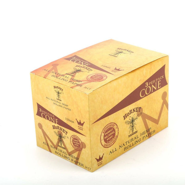 24X Pre-Rolled Smoking Cone 72 Cones 110MM Rolling Paper Natural Unrefined Paper