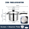 Pasta Noodle Cooking Pot Stainless Steel Fryer Steamer Pot Chip Frying Basket