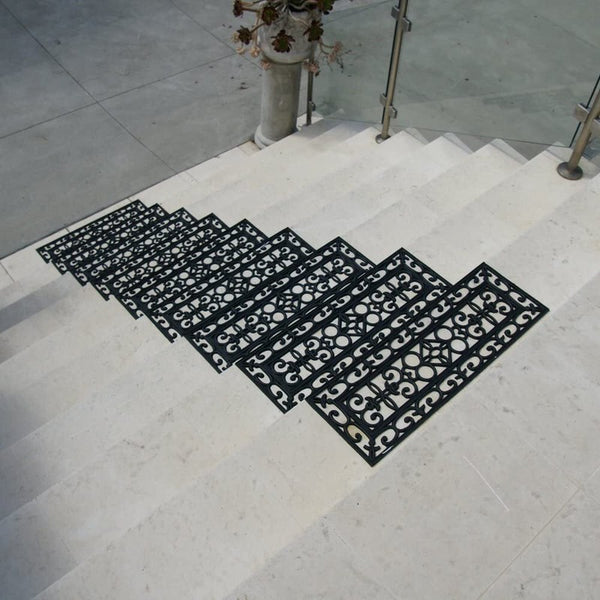 5x Rubber Stair Treads Non Slip Safety Outdoor Porch Floor Step Mats Staircase