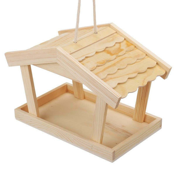 Hanging Wooden Bird House Feeder Outdoor Nest for Wild Birds Garden Decoration