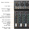 7 Channel Bluetooth Mixer DJ Live Studio Audio Mixer USB Console Amplifier AUX
