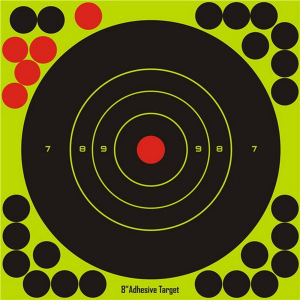 50Pk 8" INCH 20cm REACTIVE SPLATTER SHOOTING AIR RIFLE TARGET SELF ADHESIVE