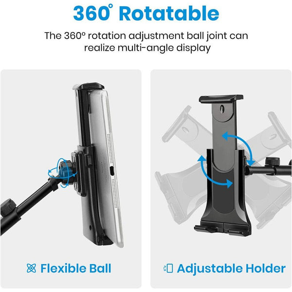 Tablet Holder for Microphone Stand Mic Music Stand Holder Clamp 4.13-9.06" iPad