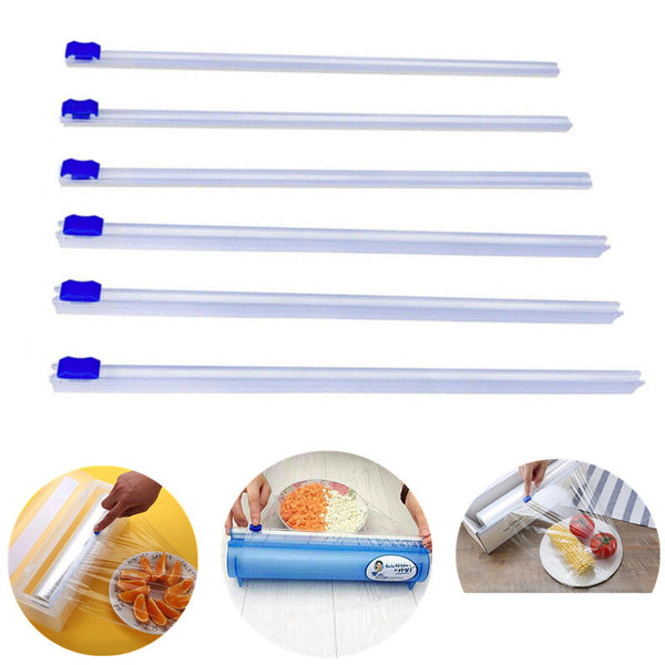 6 Pcs Slide Cutter 12.9 Inches Replacements for Plastic Food Wrap Self Adhesive