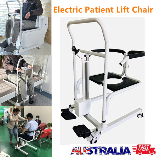 Transfer Lift Chair for Elderly Height Adjustable Electric Wheelchair 180° Split