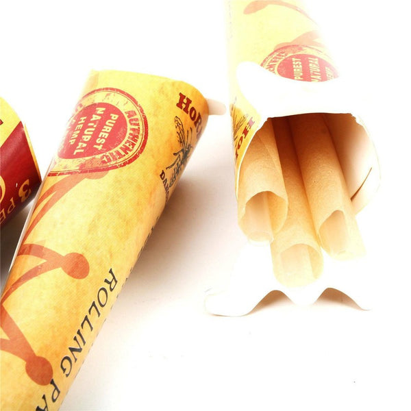 24X Pre-Rolled Smoking Cone 72 Cones 110MM Rolling Paper Natural Unrefined Paper