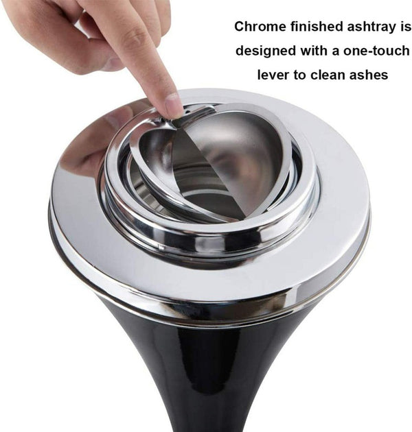 Free Standing Ashtray Floor Cigarette Ash Tray Stainless Steel Litter Ashbin  AU