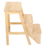 3-Step Folding Wooden Step Stool Portable Kids Adults Stool Ladder Home Stool