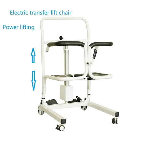 Transfer Lift Chair for Elderly Height Adjustable Electric Wheelchair 180° Split